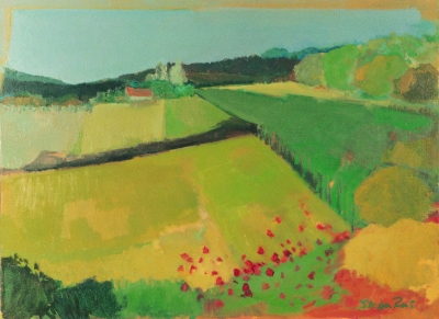 Emek Landscape, 1985, acrylic on canvas, 46x65, Private Collection