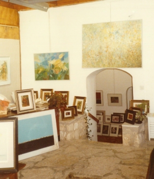 The studio in Safed, 1980s